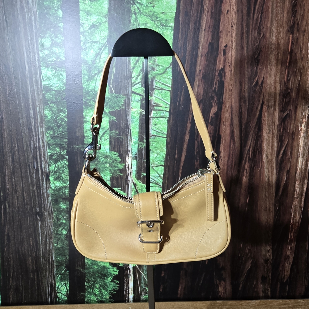 Coach Mini Tan Leather Shoulder Bag
